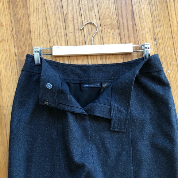 Grace DaneLewis • Charcoal Wool blend pencil skirt - Picture 2 of 4